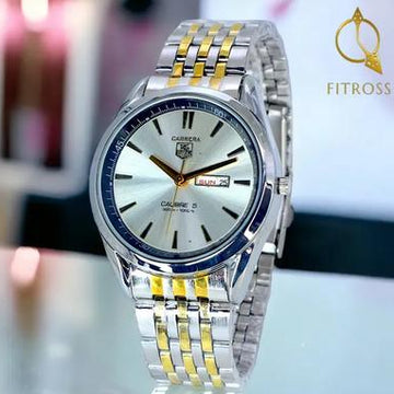 Men's Stainless Steel Quartz Watch 24mm Multicolor Strap